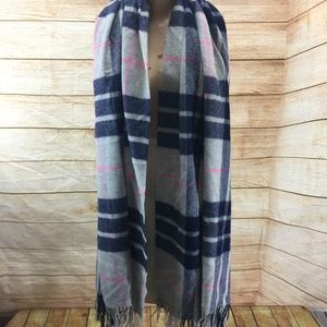 New J Crew Wool Scarf NWT Plaid Check